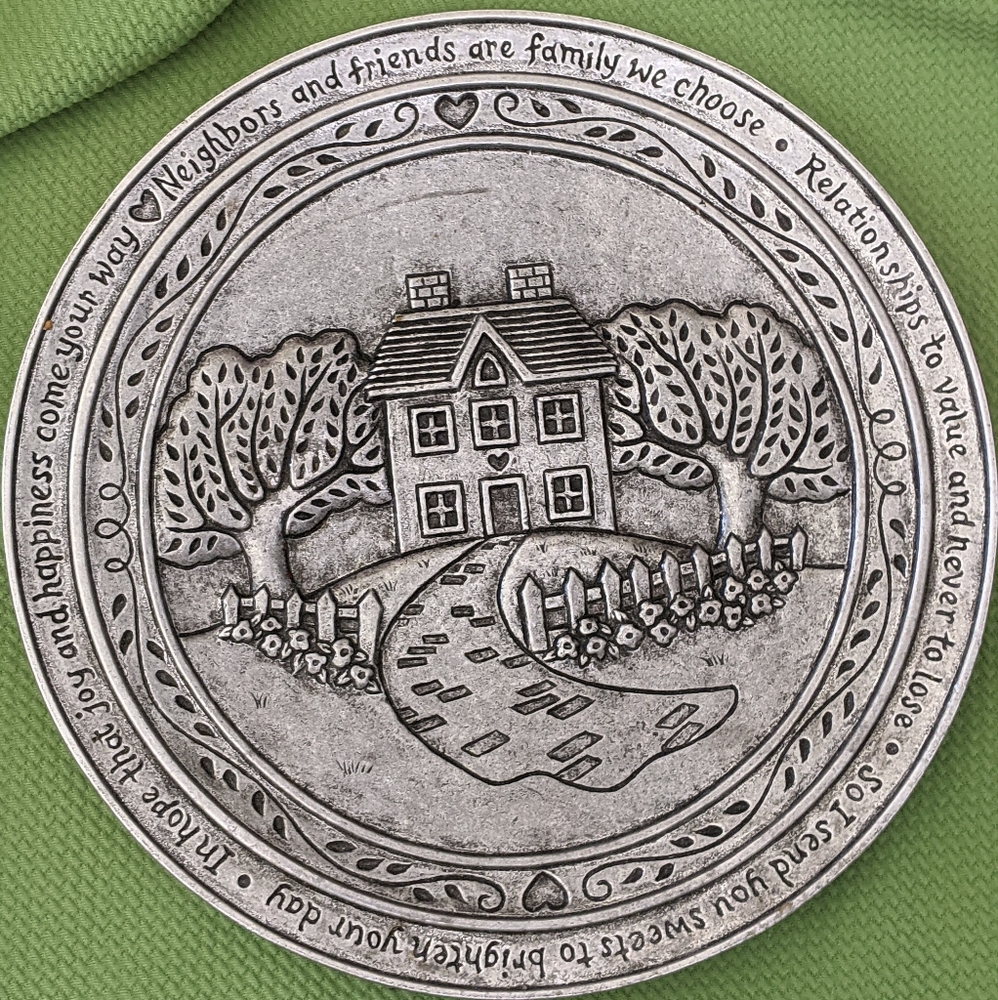 Vintage Carson Statesmetal friendship plate
